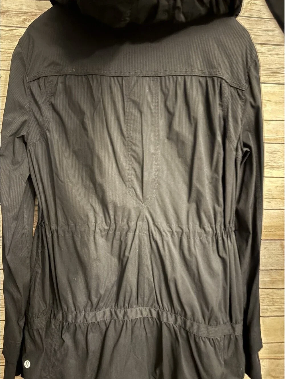 Lululemon Jacket Size 10 Apres Practice Anorak Hooded Full Zip Wind Coat Black